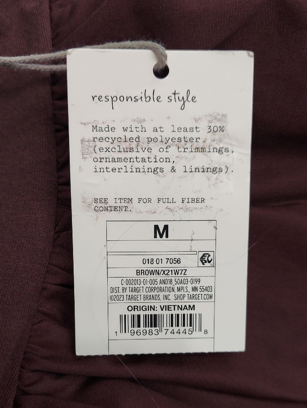 🆕 A New Day Soft Tee Ruffle Sleeves, Chocolate Brown Top, Size Medium, NEW▪︎ - Picture 6 of 9